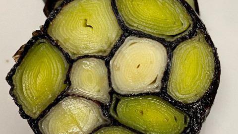 Shio Koji Cured Leek Nori Flower - Umami Chef
